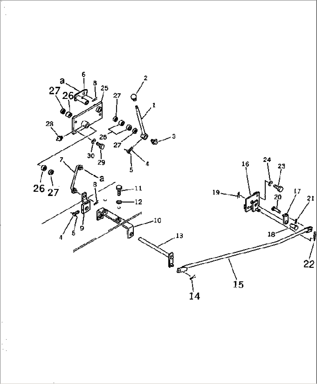 PARKING BRAKE LEVER AND LINKAGE