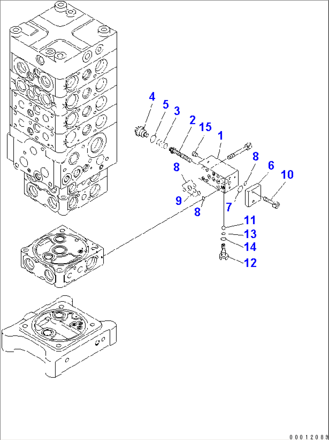 MAIN VALVE (7-VALVE) (24/29) (WITH ARM LOCK VALVE)