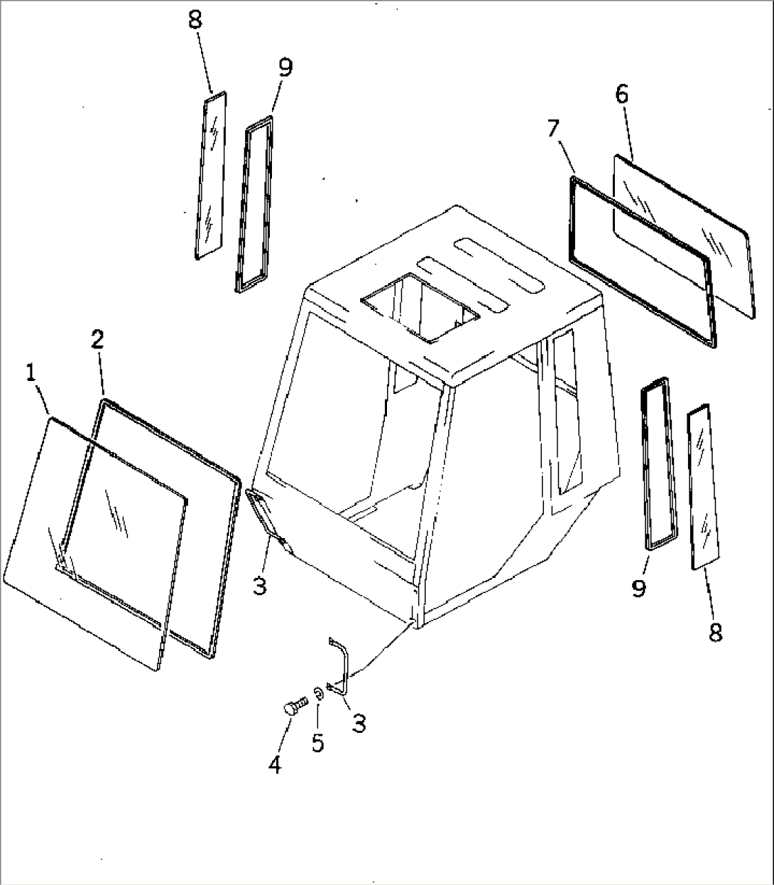 STEEL CAB (WITH ROOF DOOR TYPE) (2/10) (FOR JAPAN)