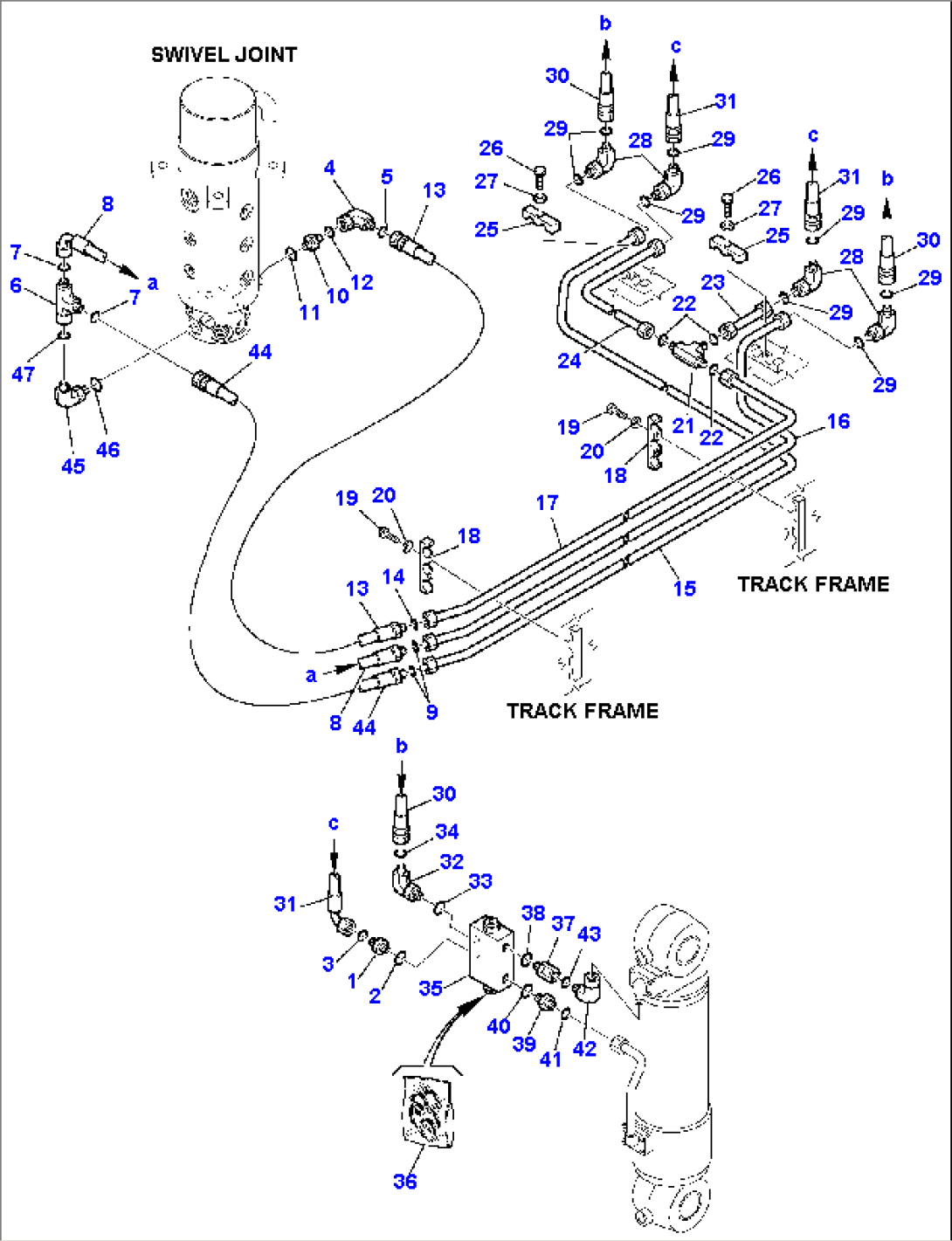 HYDRAULIC PIPING REAR BLADE