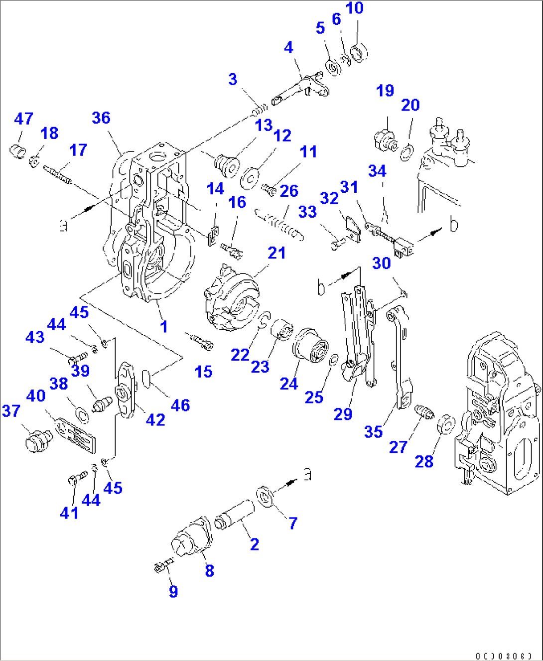 FUEL INJECTION PUMP (GOVERNOR) (1/3) (INNER PARTS)(#26304081-)