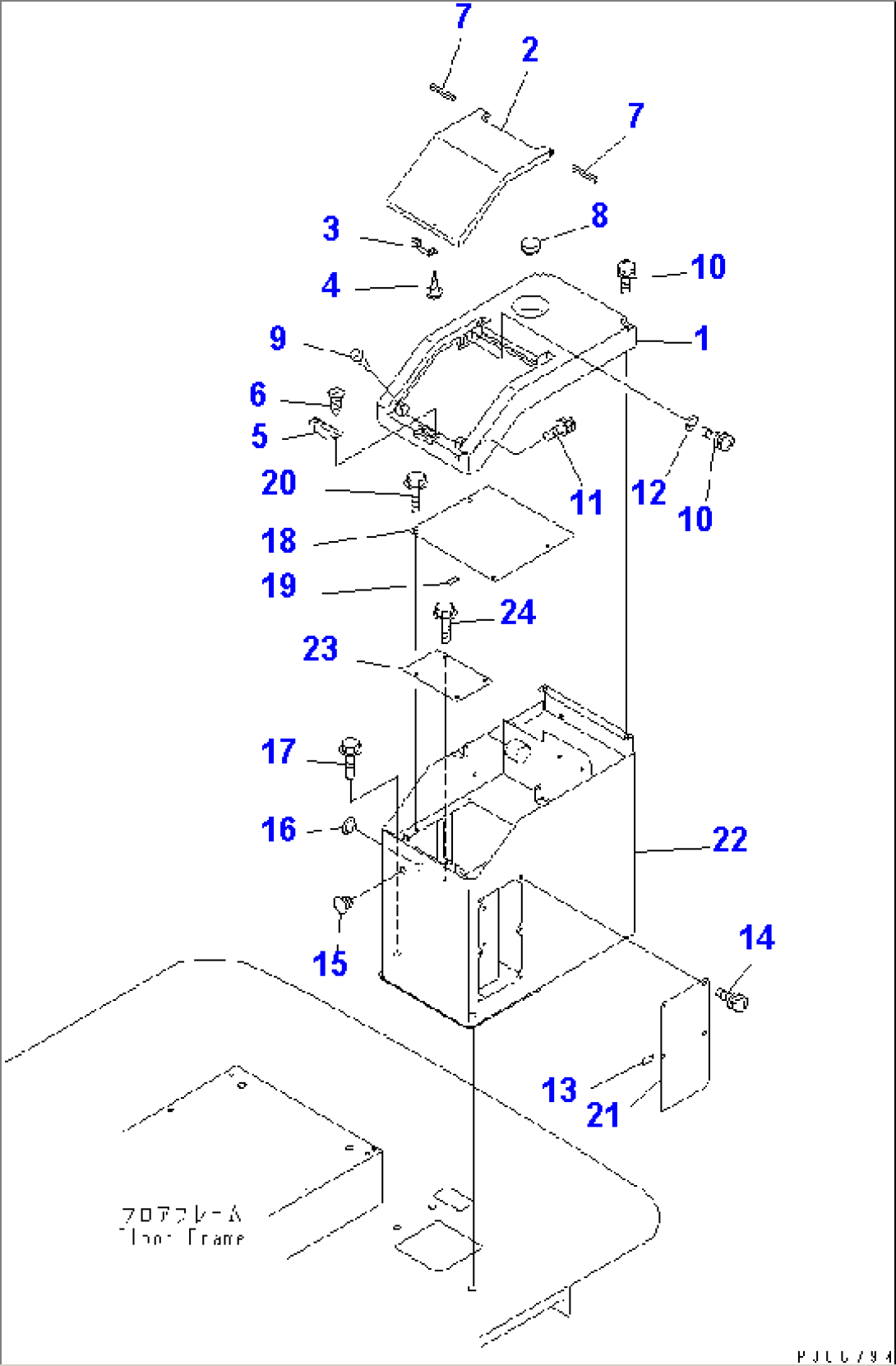 FLOOR (L.H. CONSOLE BOX)(CABLE CONTROL TYPE)(#64225-)