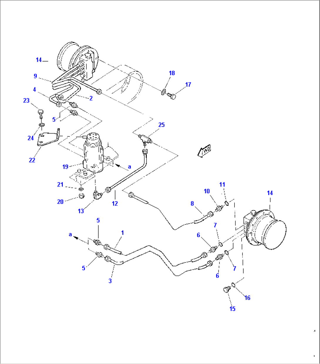 HYDRAULIC PIPING (TRAVEL MOTOR LINE)