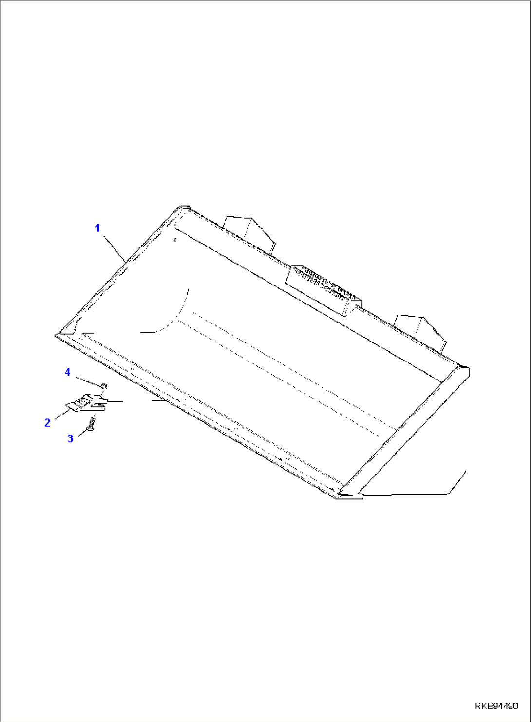 BUCKET, L=1800 MM WITH TEETH