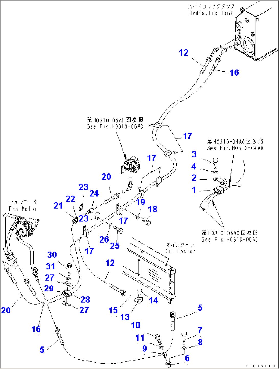 HYDRAULIC PUMP LINE (FAN MOTOR LINE)