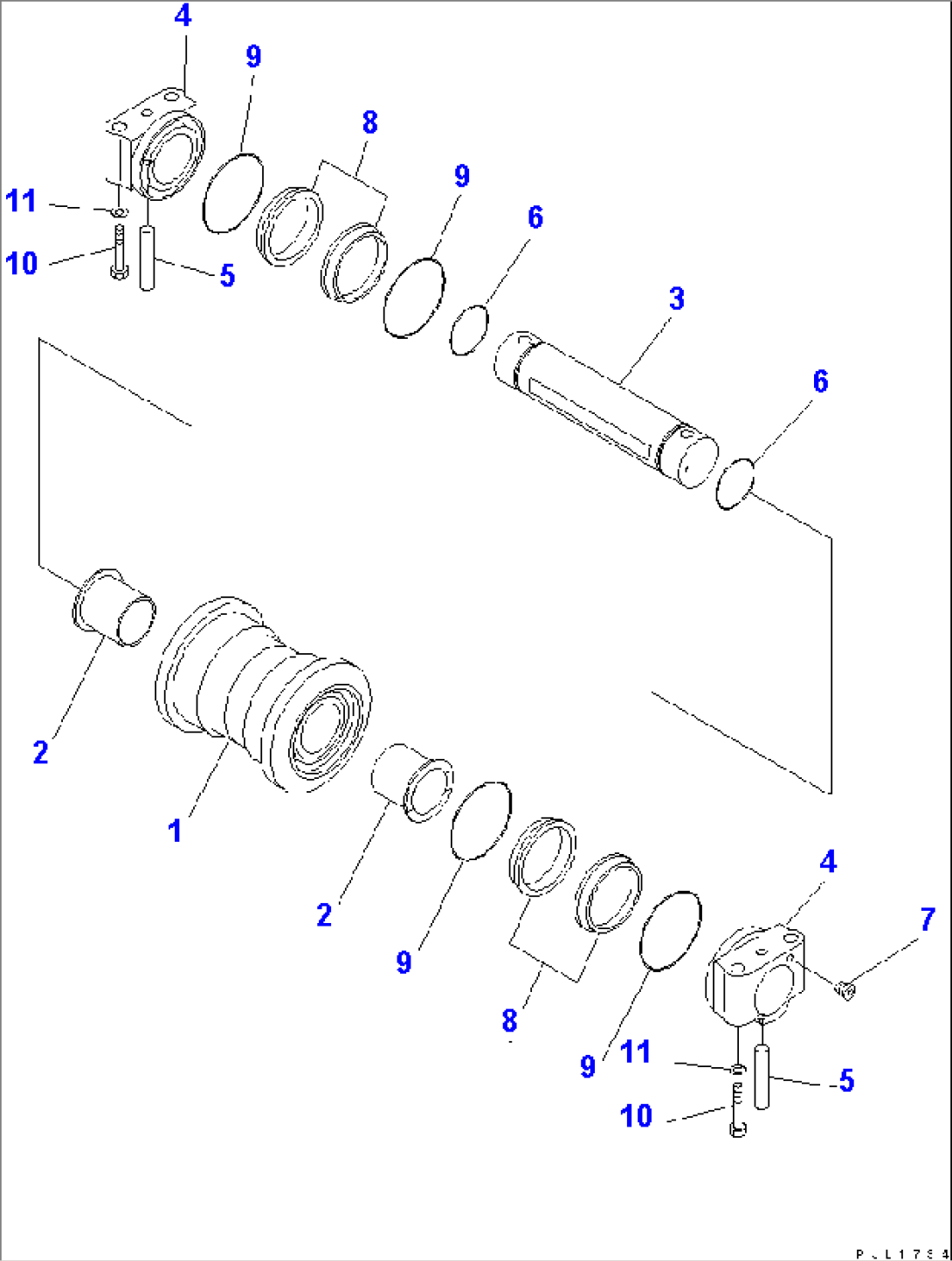 TRACK FRAME (TRACK ROLLER) (R.H.)(#30017-)