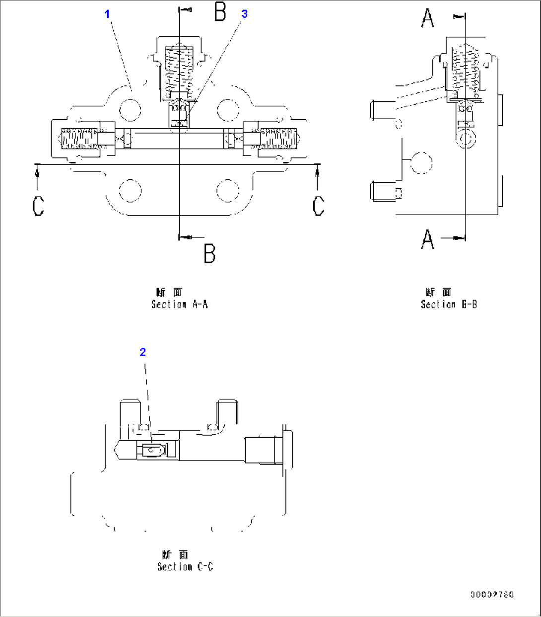 Transfer, HST Motor 2, Flushing Valve (#80001-)