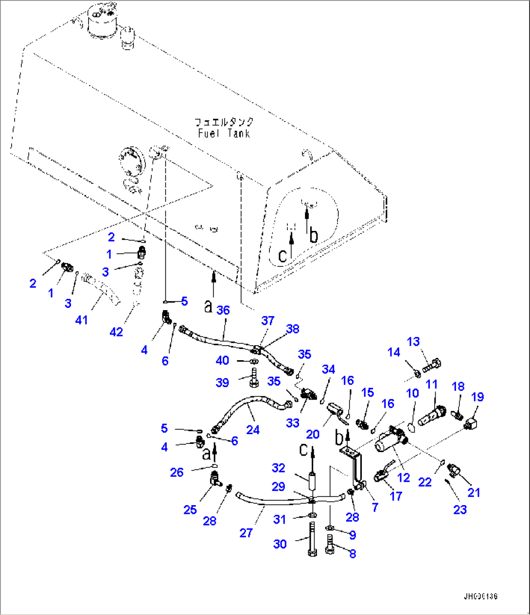 Fuel Tank, Fuel Piping (#1006-)