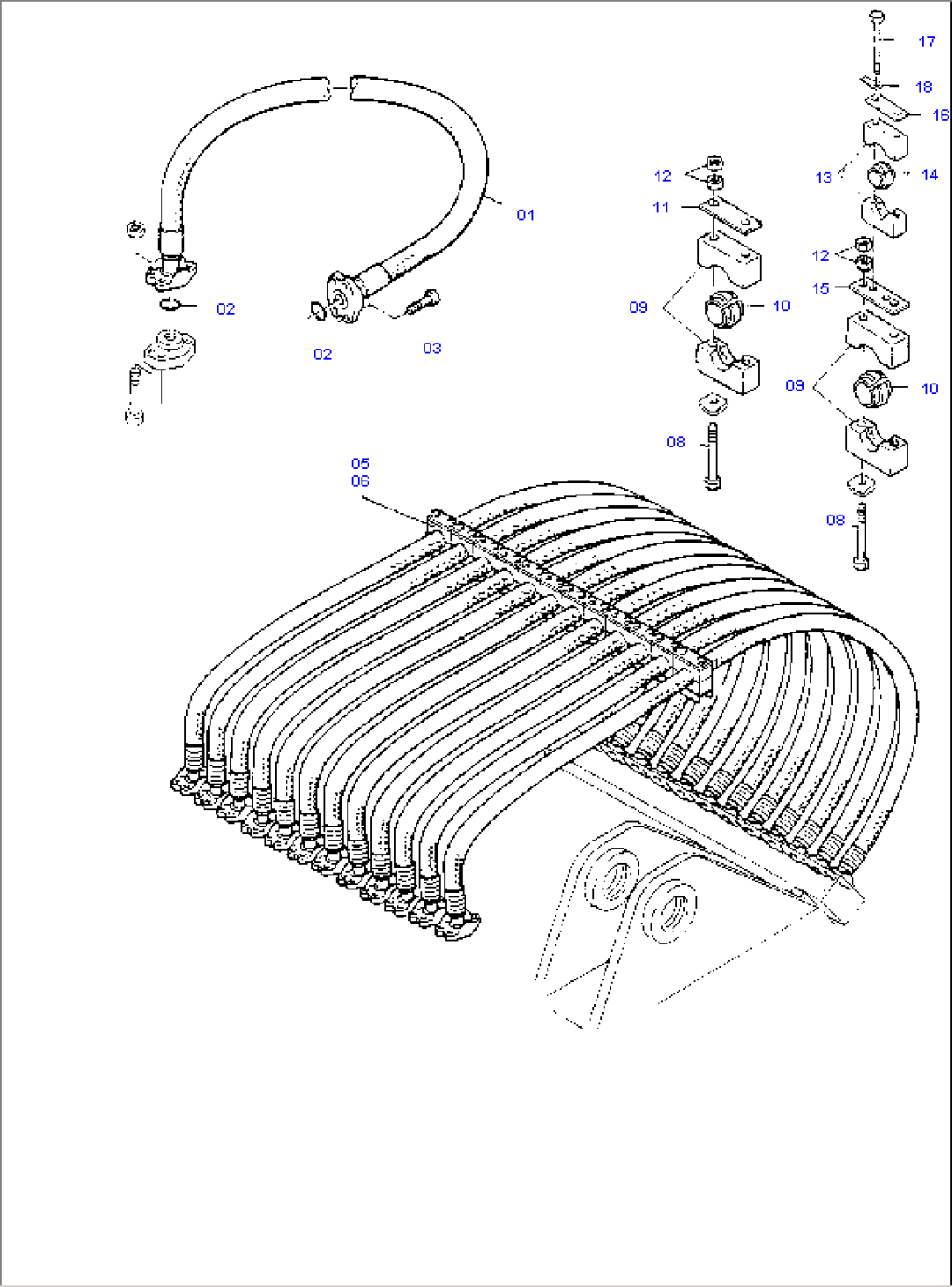 Hoses, Distribution Block - Boom