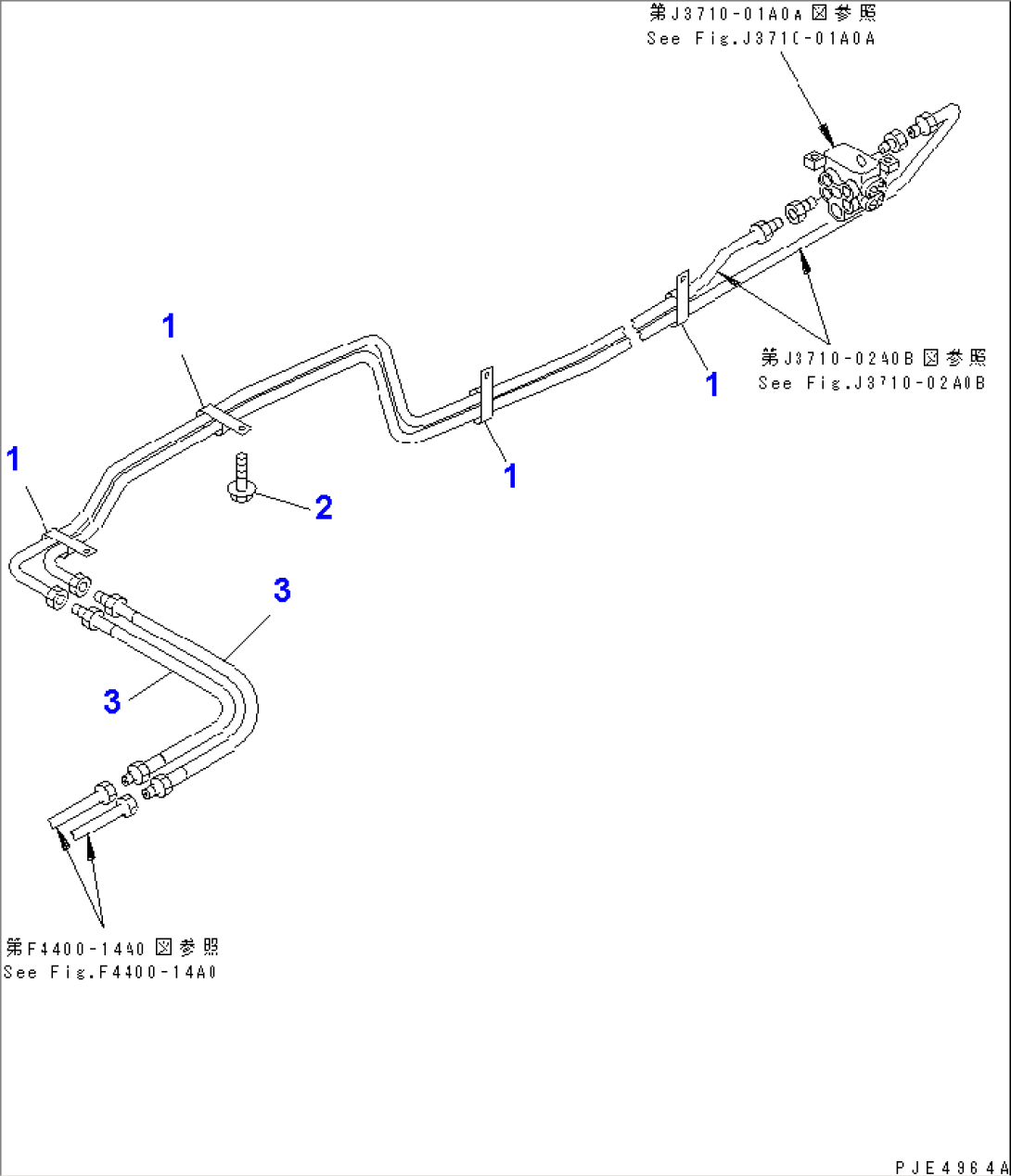 FRONT AXLE HOUSING (GREASE PUMP PIPING)(#53106-)