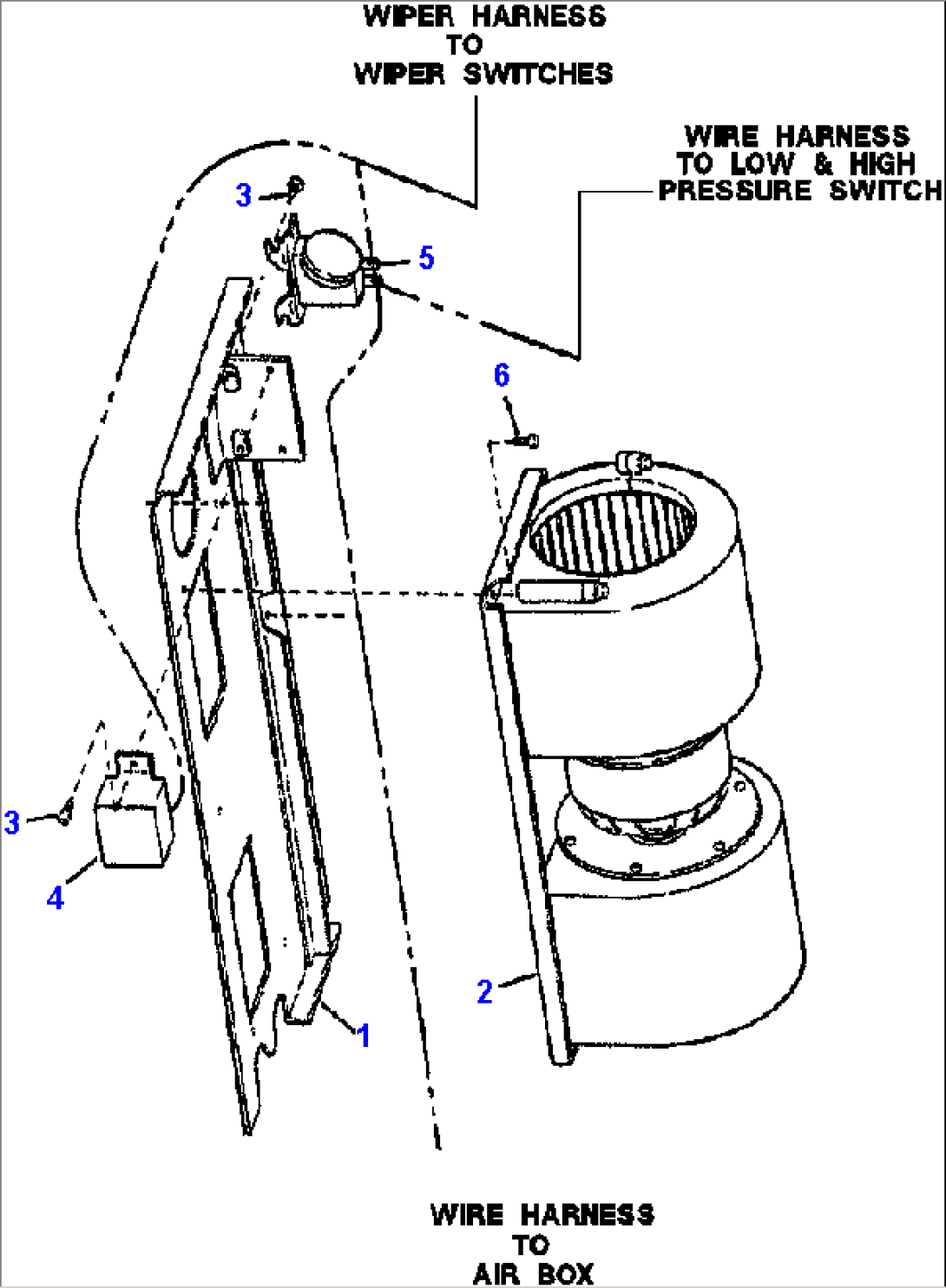FIG NO. 5664 HEATER AND AIR CONDITIONING UNIT FAN ASSEMBLY