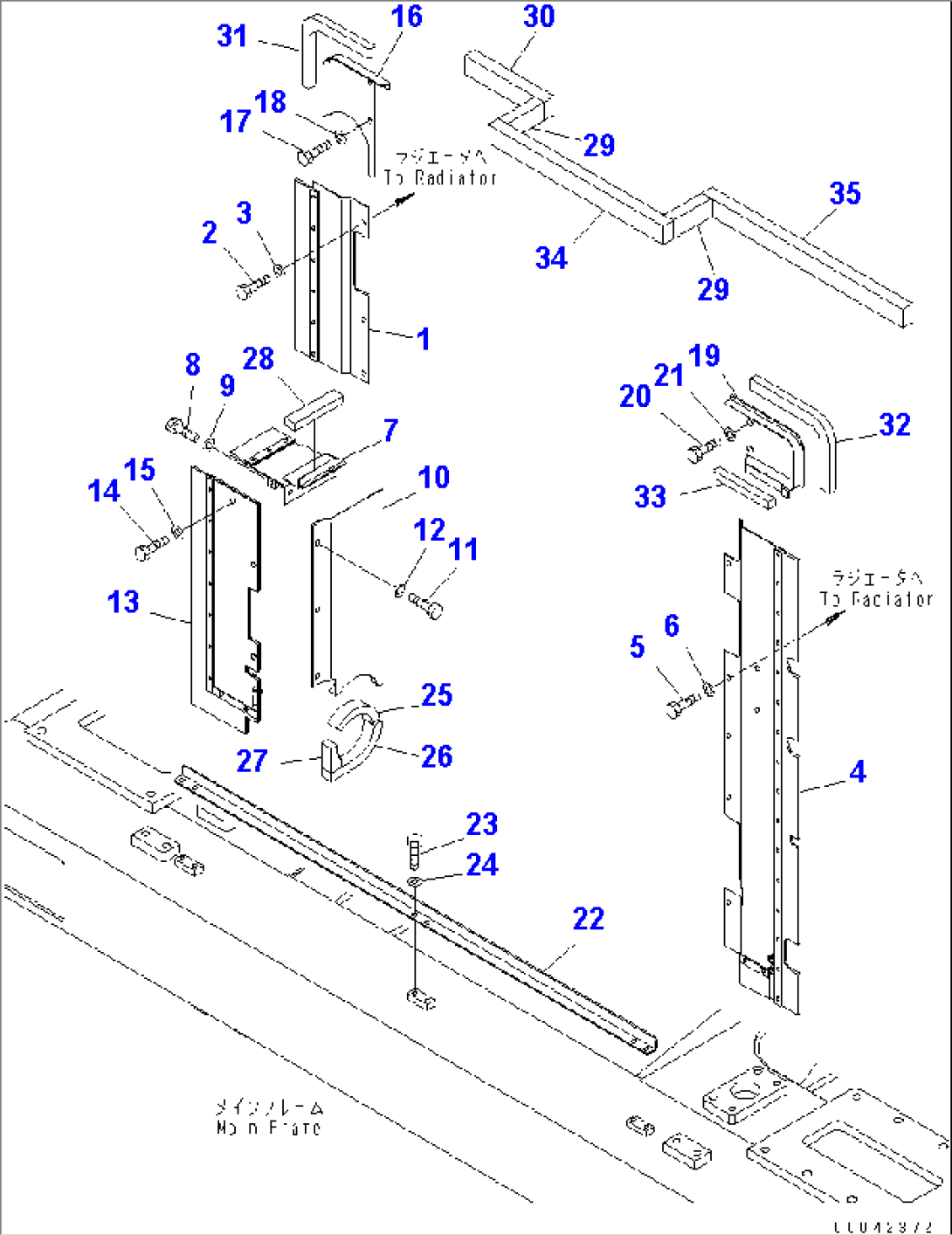RADIATOR (MOUNTING PART 2/2)(#11001-)