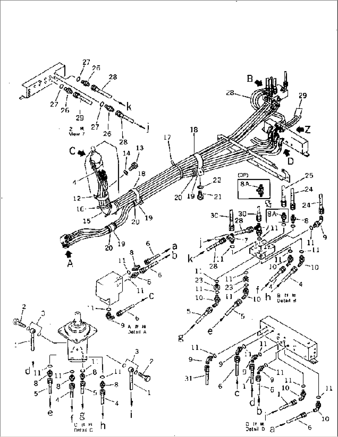 HYDRAULIC PIPING (2/8) (R.H.¤ P.P.C)(#1144-)