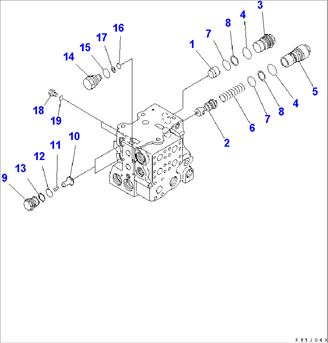 CONTROL VALVE (4-SPOOL) (4/10)