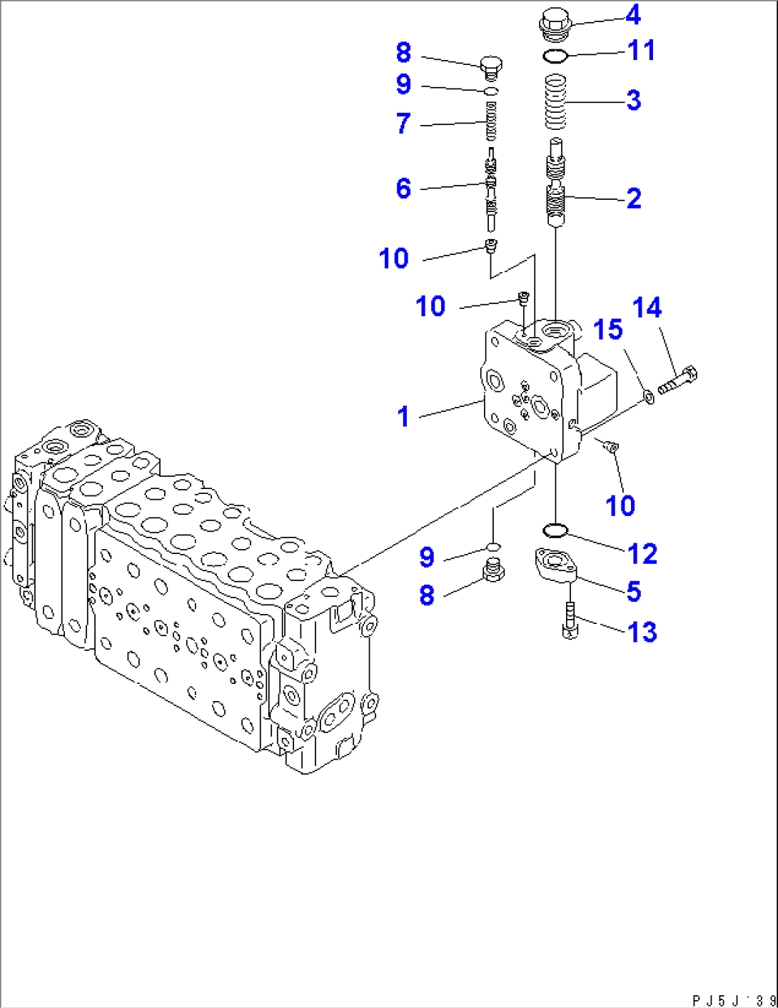 MAIN VALVE (2-ACTUATOR) (10/15) (ATTACHMENT LINE LESS)