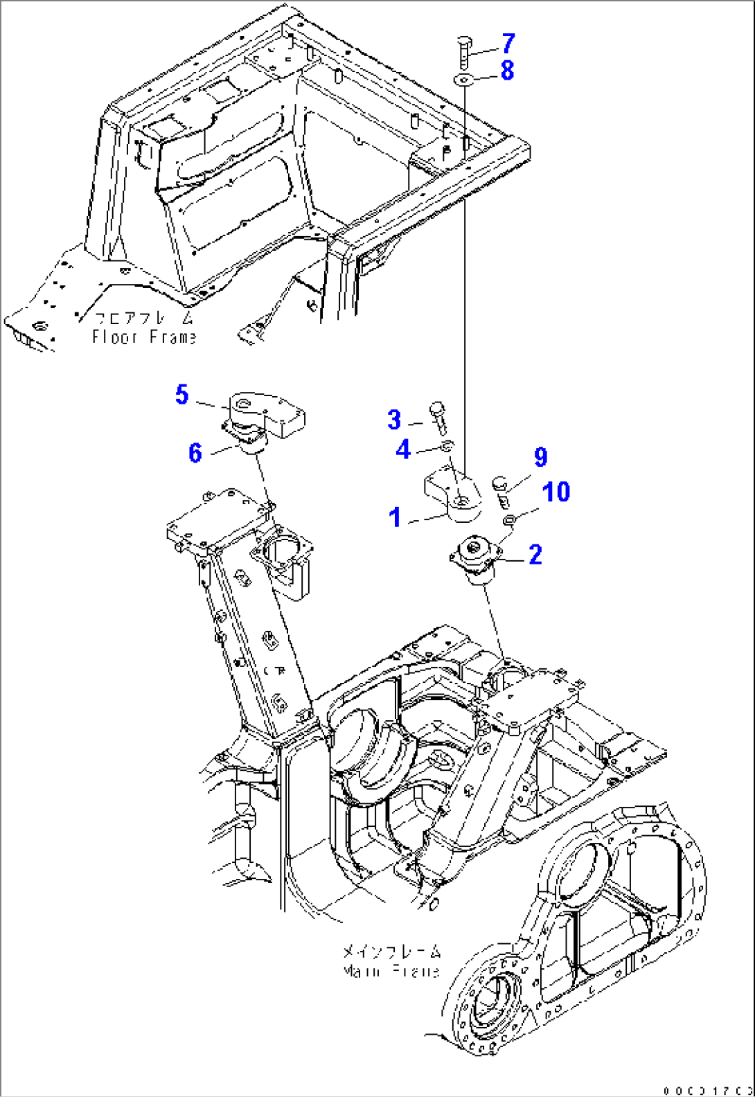 FLOOR MOUNT (REAR) (HYPER VISCOUS)(#20001-)