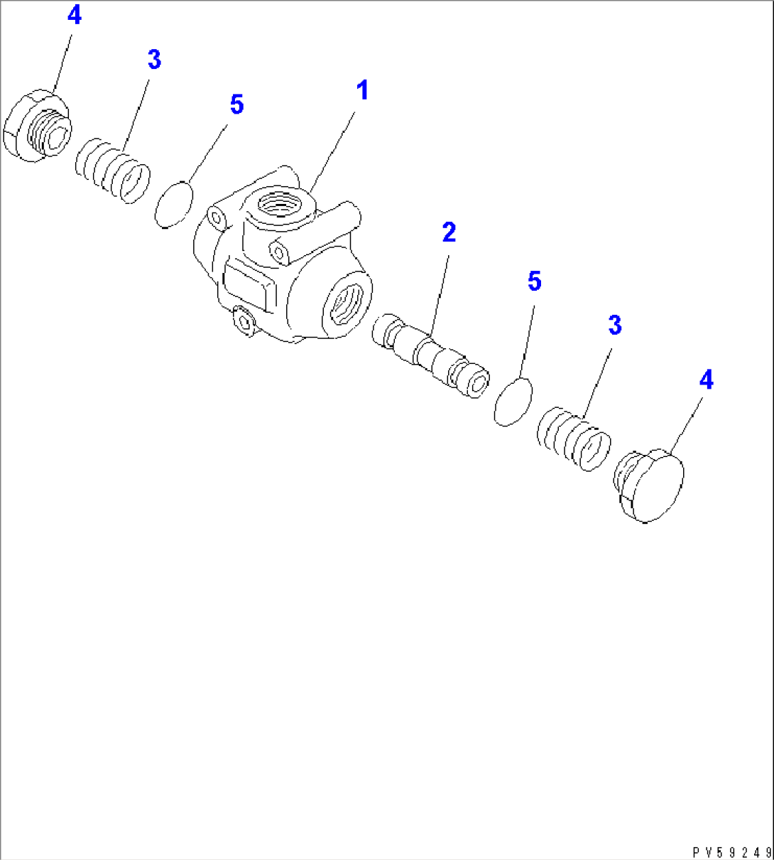 CONTROL VALVE¤ R.H. (4-SPOOL) (FOR POWER TILT OR FRONT BLADE)(#6501-)