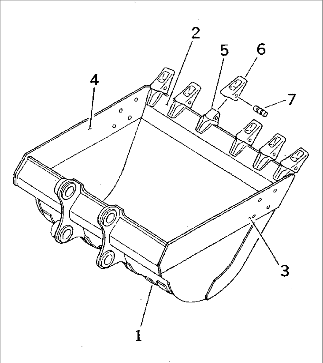 BUCKET 0.9M3¤ 1330MM (HORIZONTAL PIN TYPE)(#69158-)