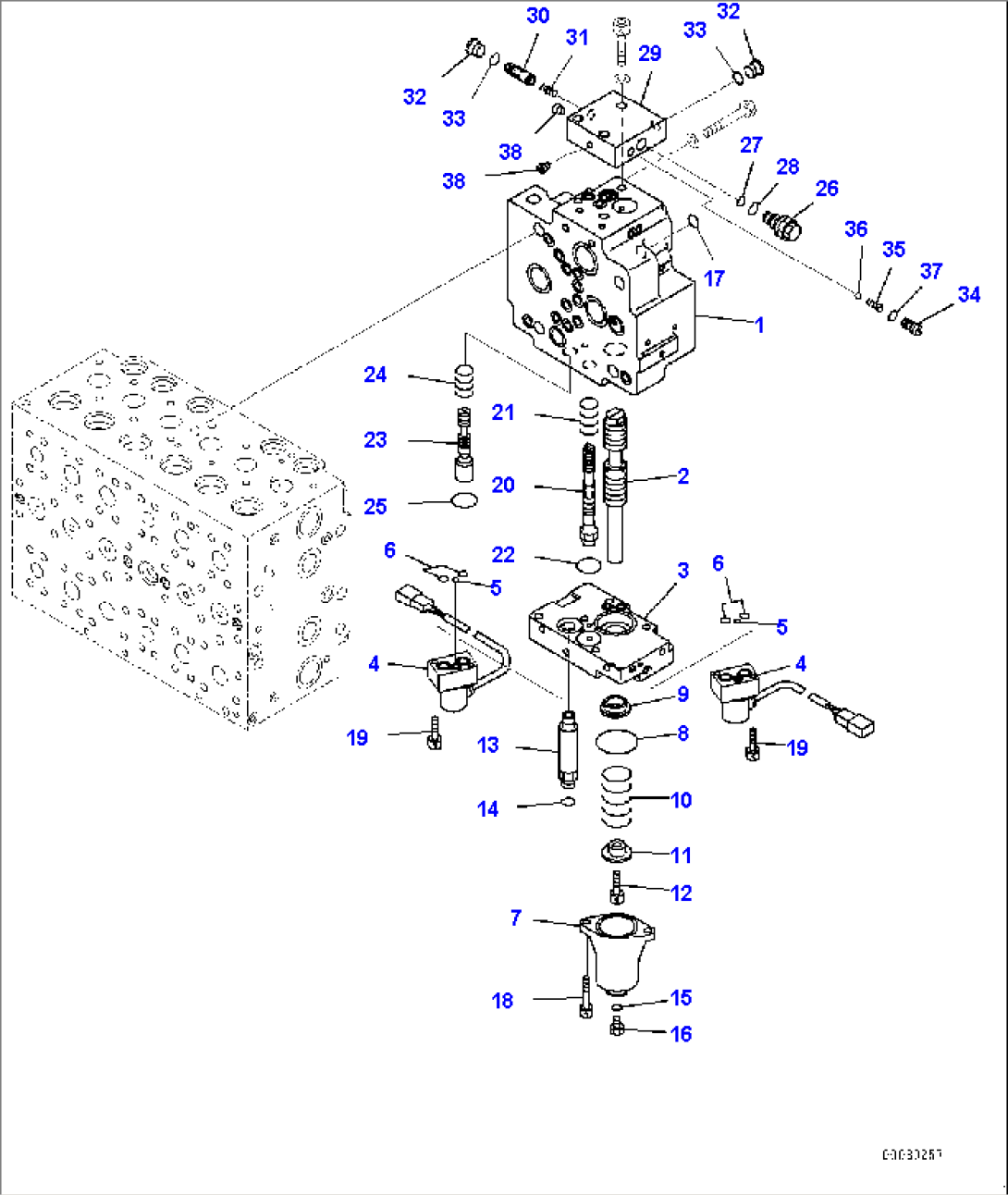 Main Control Valve, Inner Parts, Control Valve (13/21)