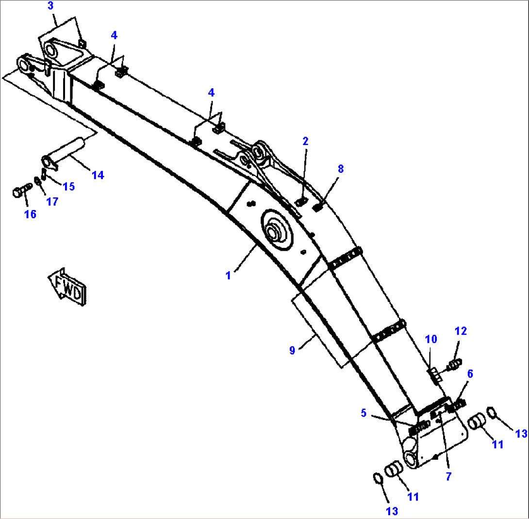 T1110-01H0 BOOM BOOM AND TOP PIN (S/N A50013-)