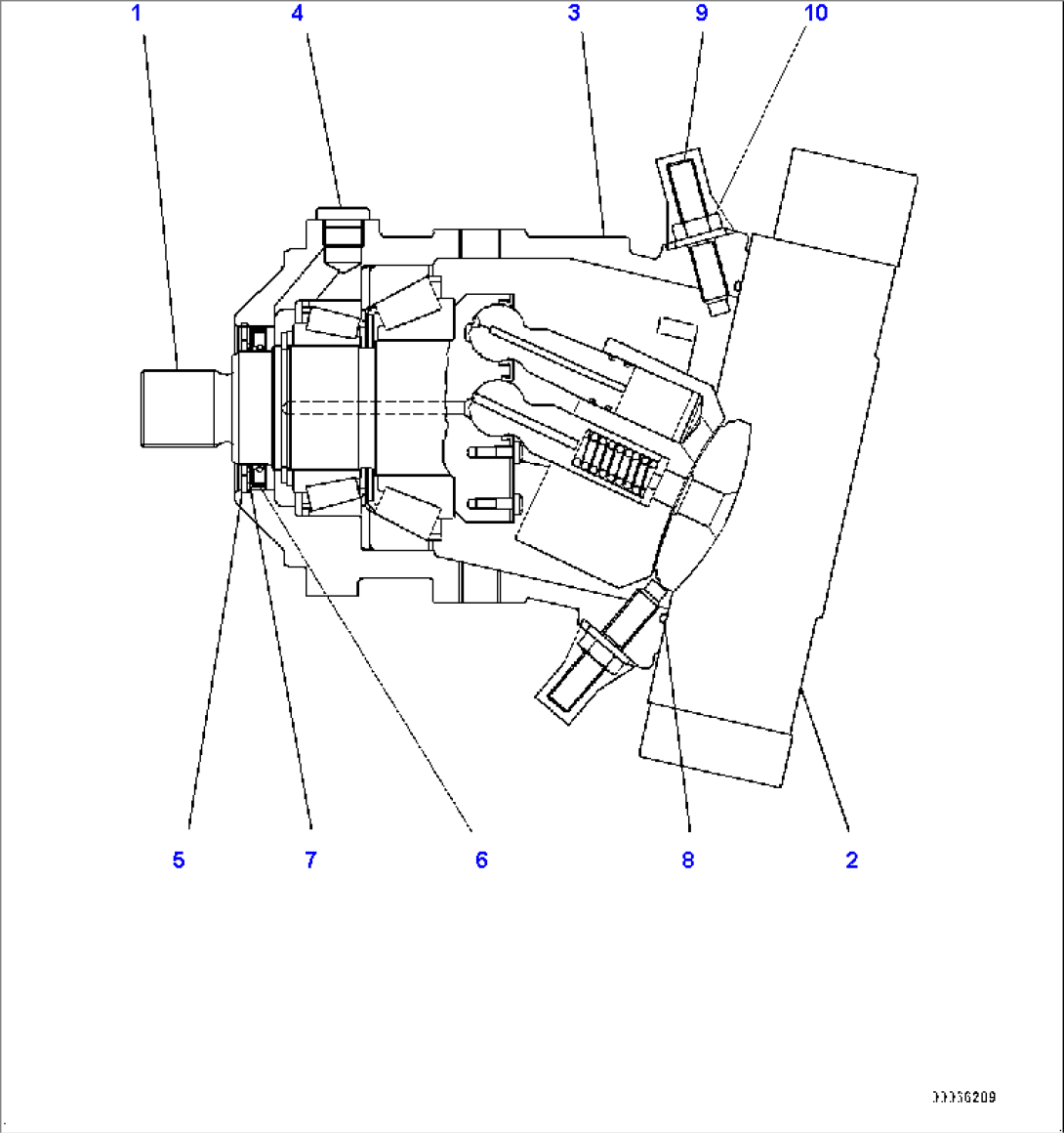 Hydrostatic Transmission (HST) Pump and Motor, HST Motor 1 (#70883-)