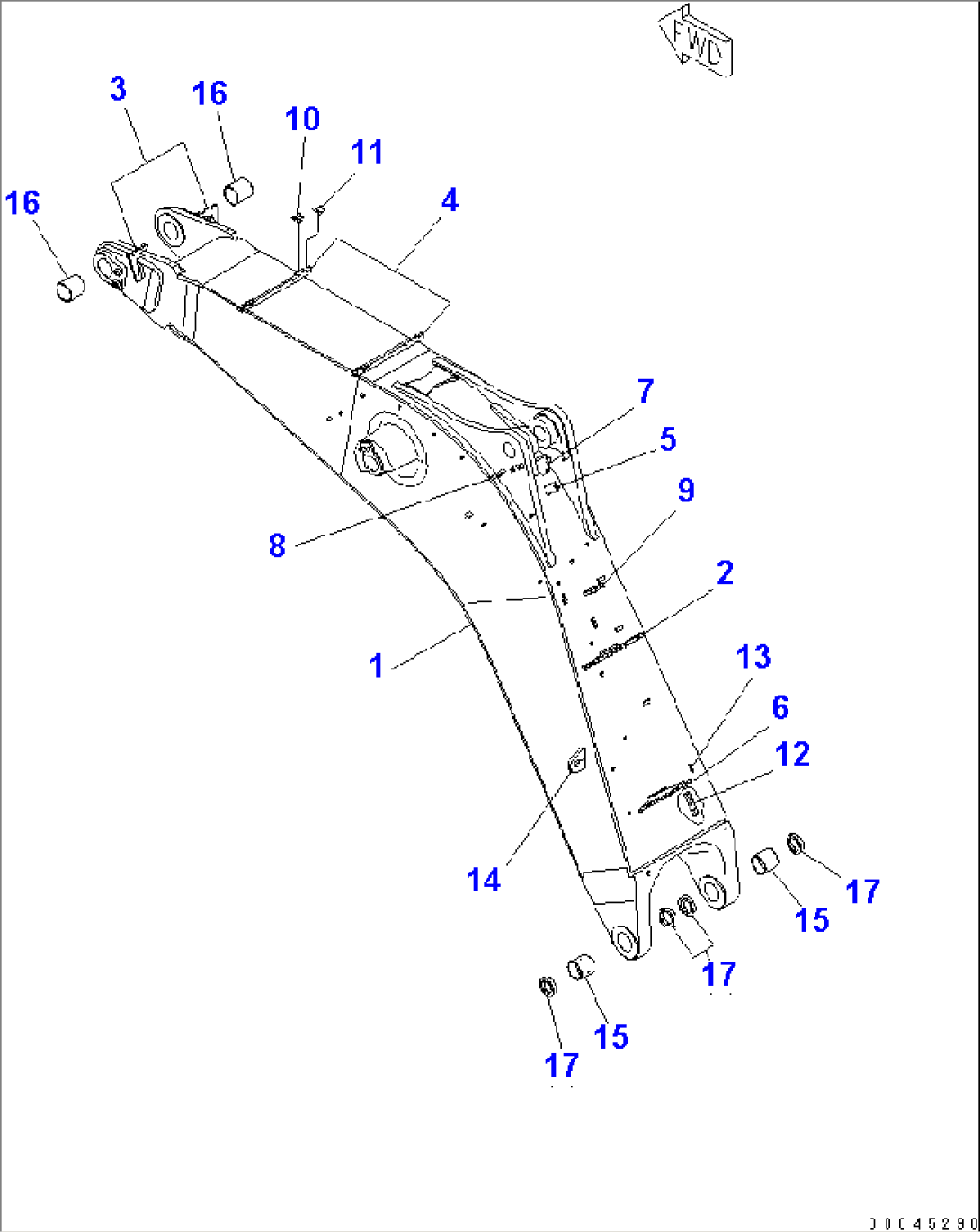 BOOM (7.8M) (FOR BACKHOE)(#30001-)