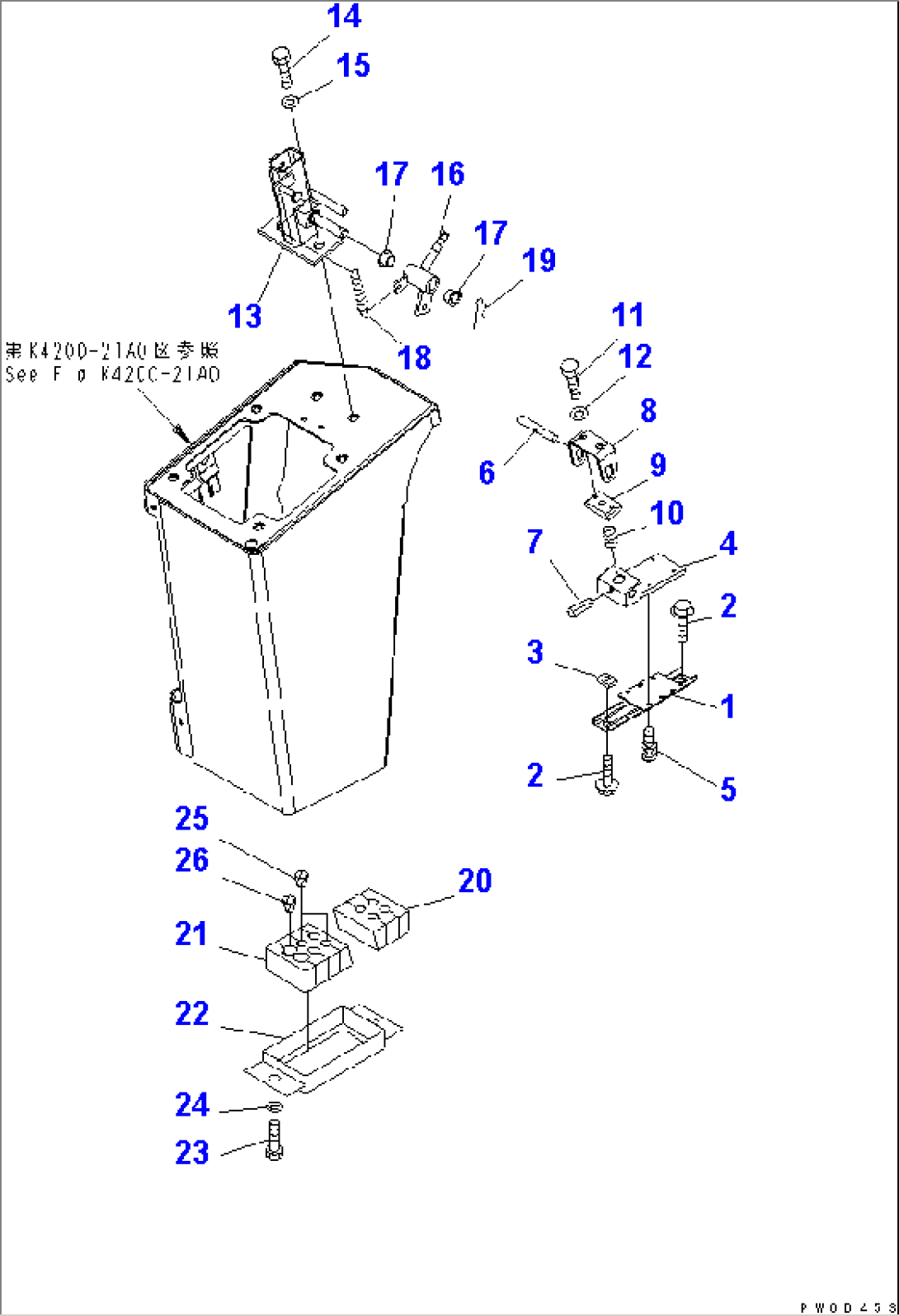 FLOOR FRAME (LOADER CONTROL) (SUPPORT TILT)