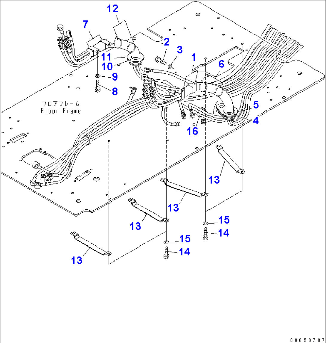 OPERATOR´S CAB (FLOOR) (P.P.C. HOSE CLAMP)