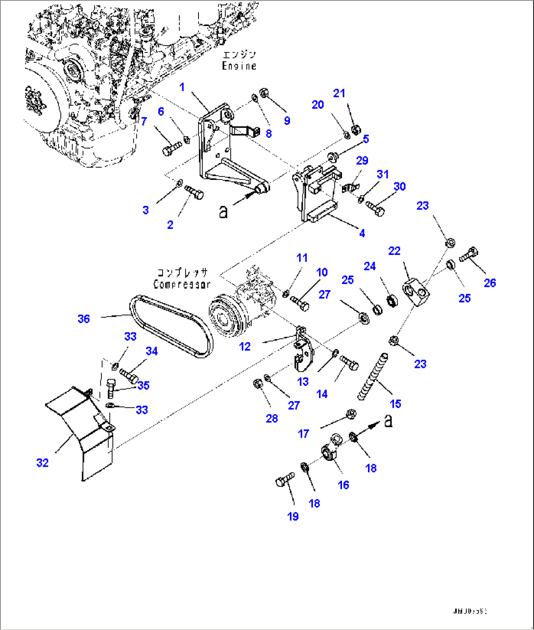 Engine Related Parts, Air Conditioner Compressor Mounting (#5001-5127)