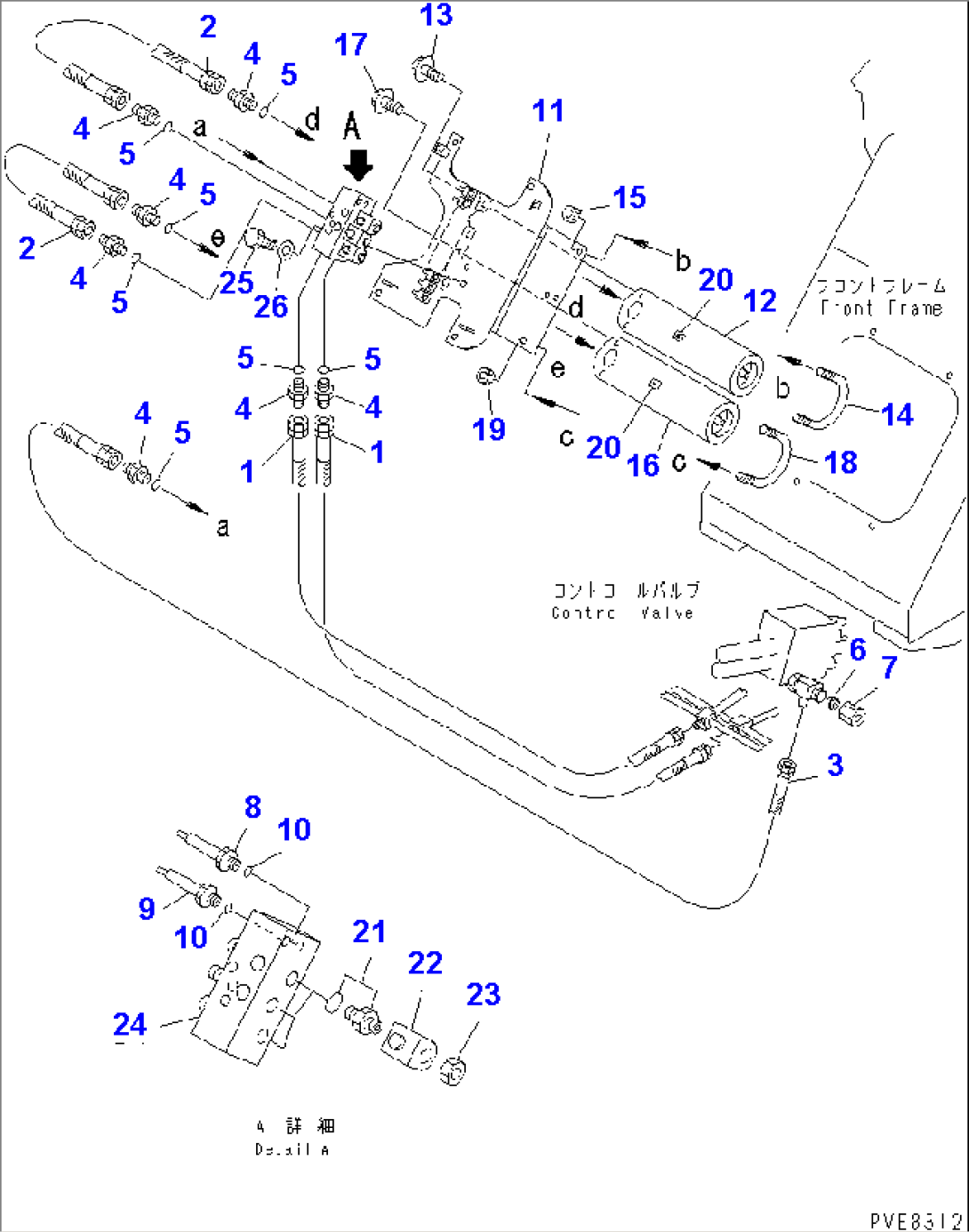 HYDRAULIC PIPING (E.C.S.S. LINE)(#54001-54103)