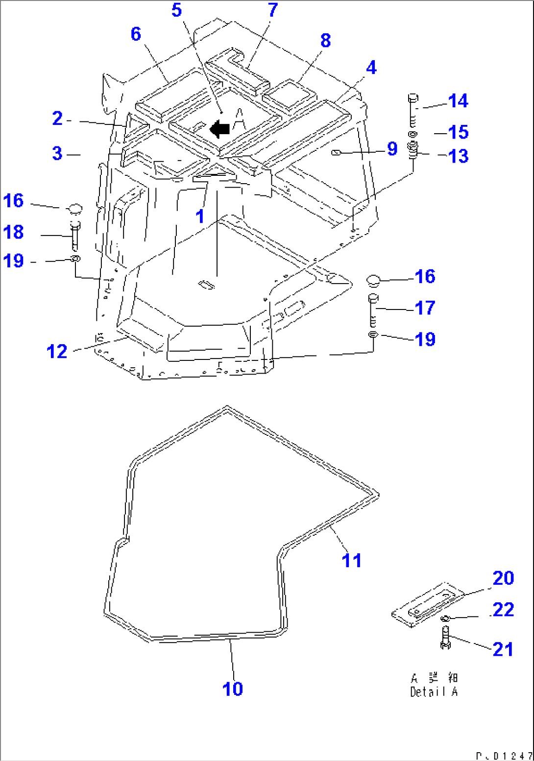 STEEL CAB (INNER TOP AND CAB MOUNT)(#36534-@)