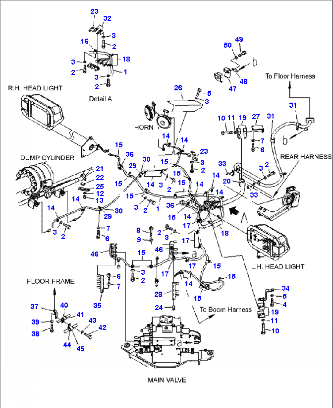 E0200-02A0 FRONT HARNESS 3-SPOOL