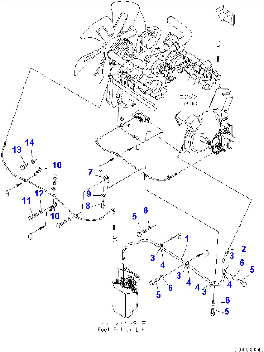 ENGINE (FUEL LINE) (FILTTER TO ENGINE)(#7169-)