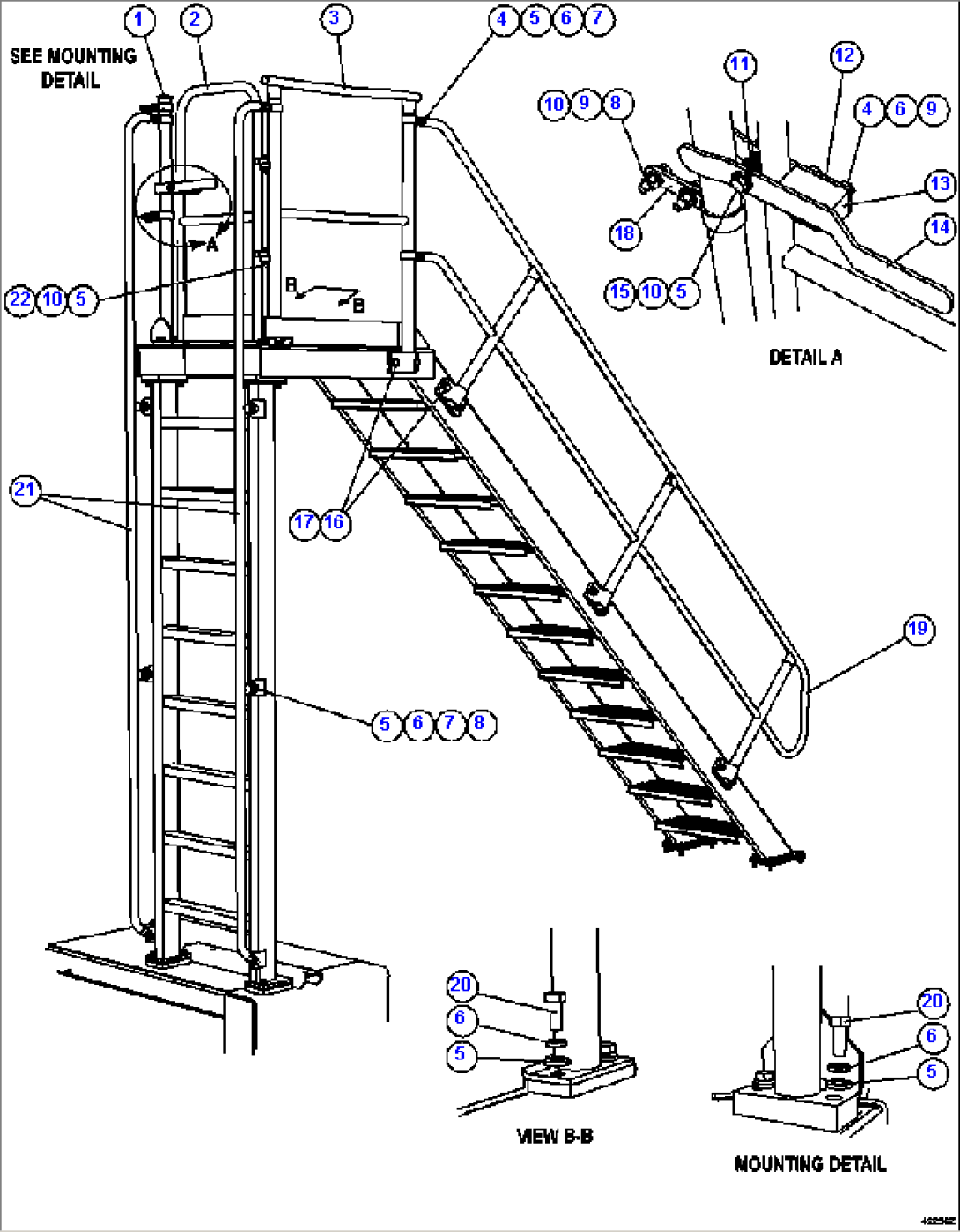 RH & DIAGONAL LADDER HANDRAILS