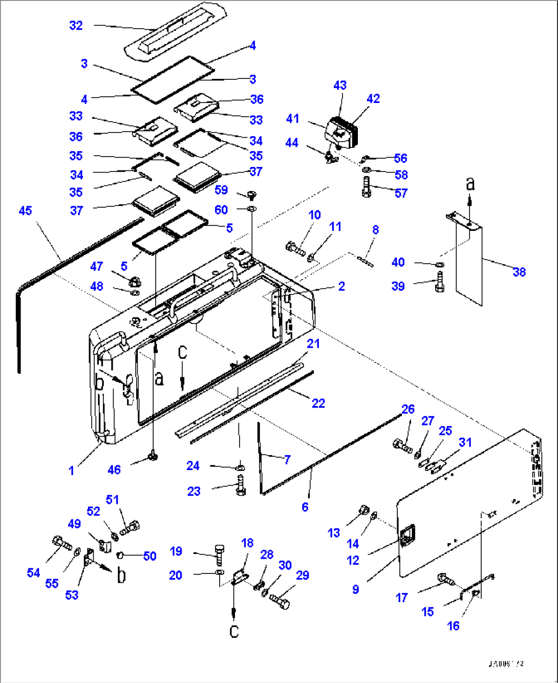 Fender Cover, Battery Box Cover (#80719-)