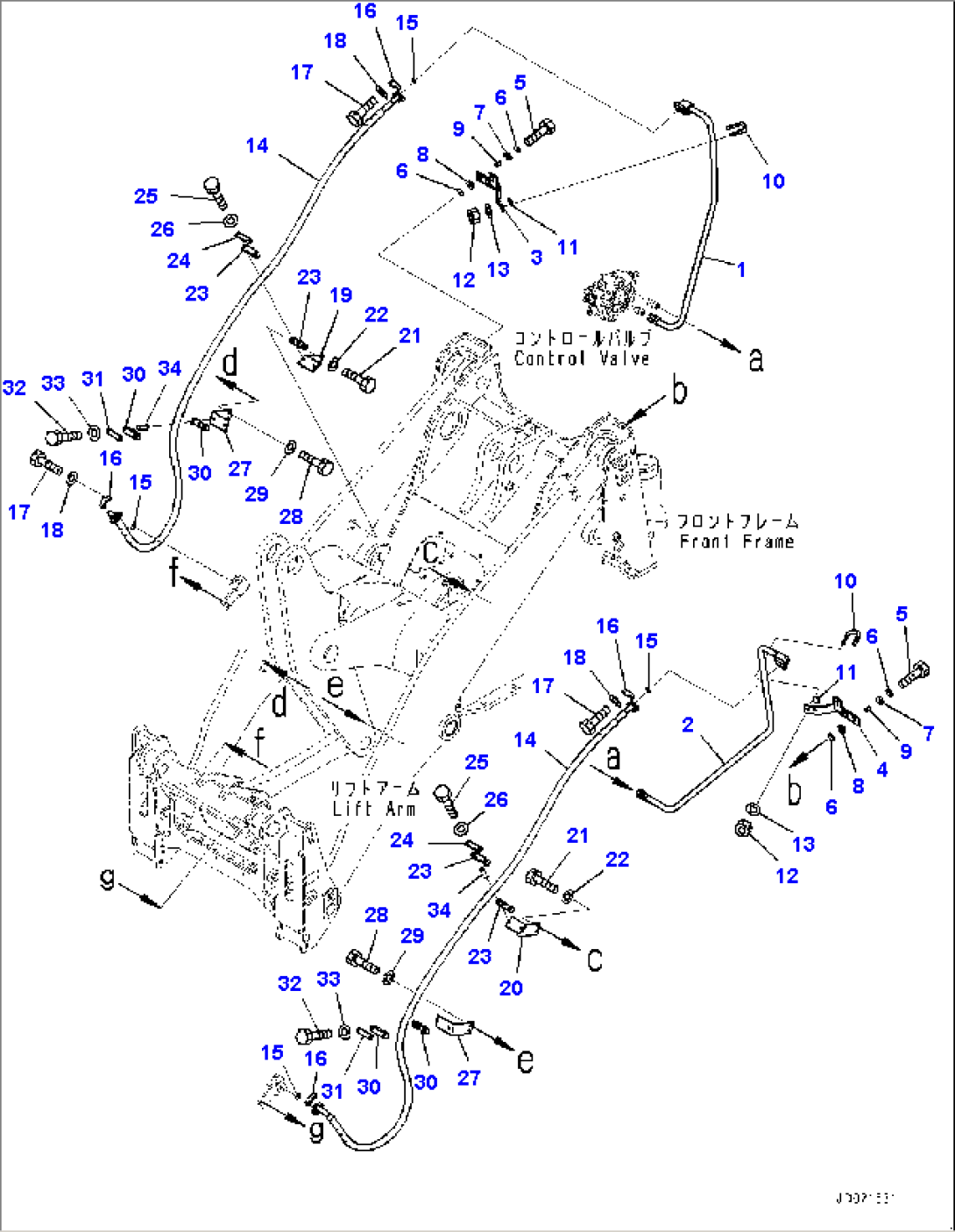 Hydraulic Piping, Quick Coupler Piping (#75750-)