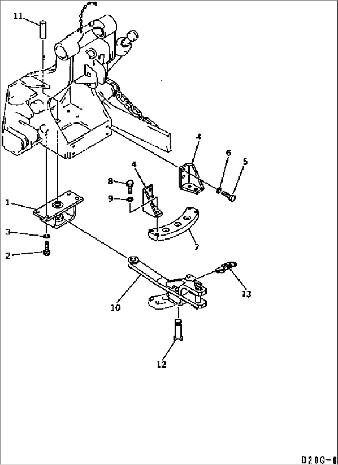 SWING DRAWBAR (FOR 3-POINT HITCH)