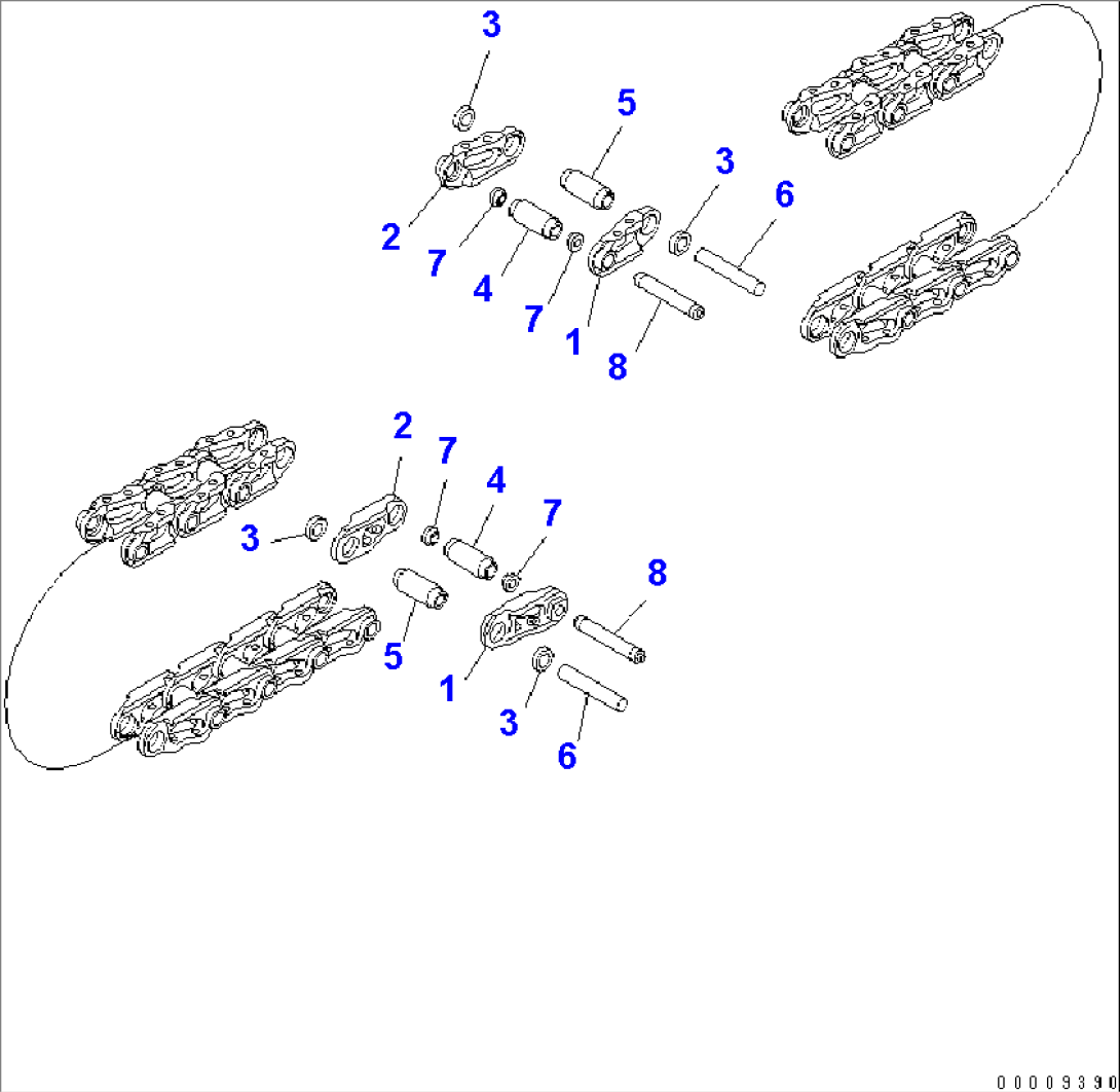 TRACK LINK (MASTER PIN TYPE) (SWAMP TYPE) (SUPPLY PARTS)(#45001-45775)