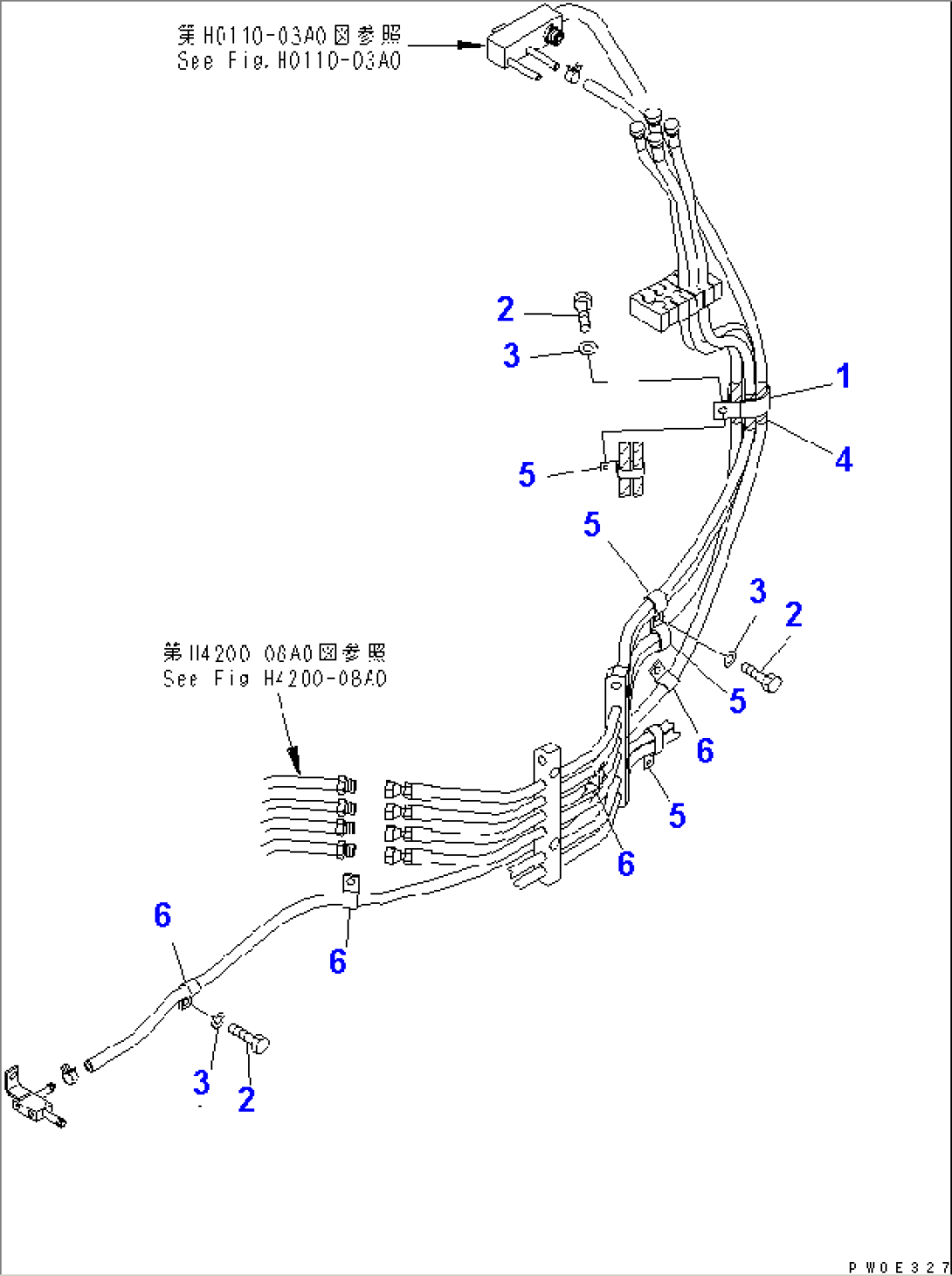 HYDRAULIC PIPING (P.P.C PIPING MOUNT) (FOR 3-SPOOL VALVE)