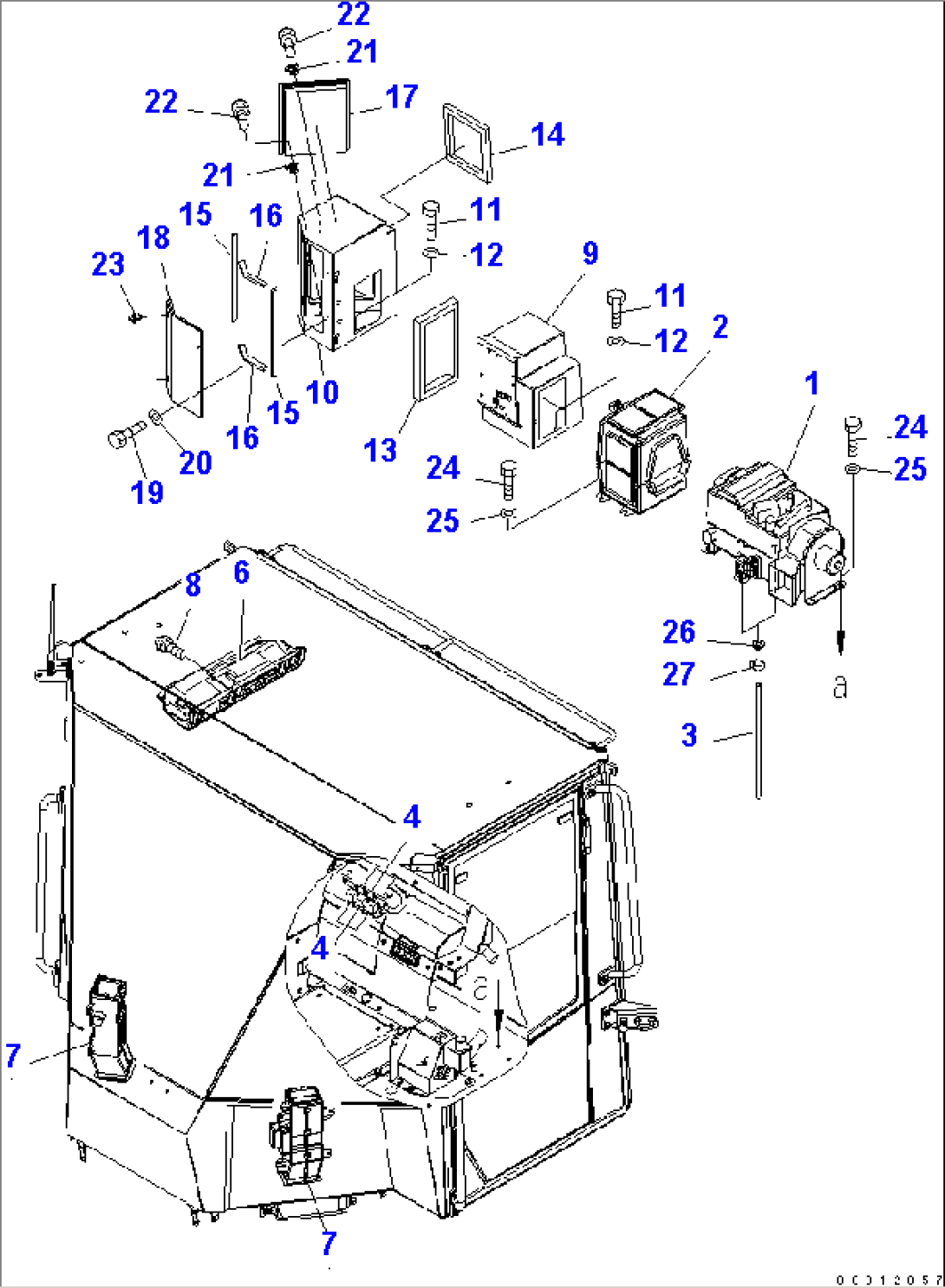 FLOOR (HEATER) (FOR 2-PERSONS CAB)