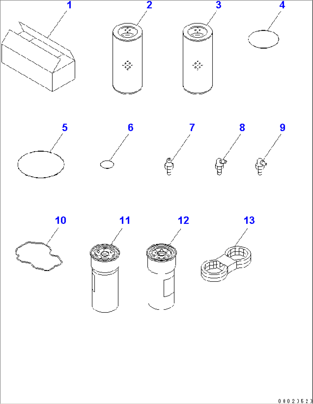 SPARE PARTS (COLD WEATHER (B) SPEC.)