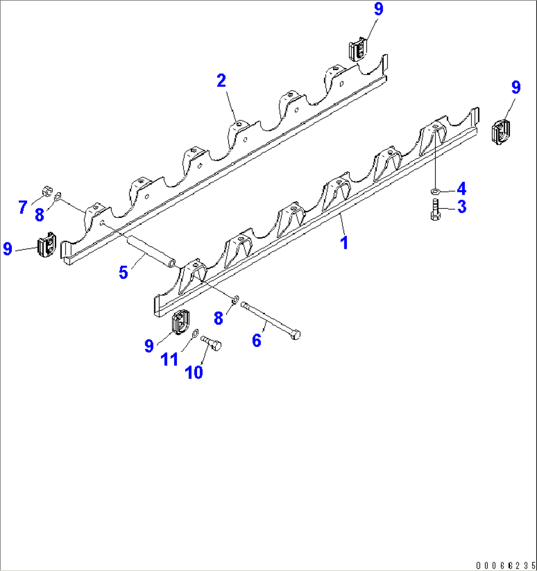 TRACK ROLLER GUARD (R.H.)(#1201-)