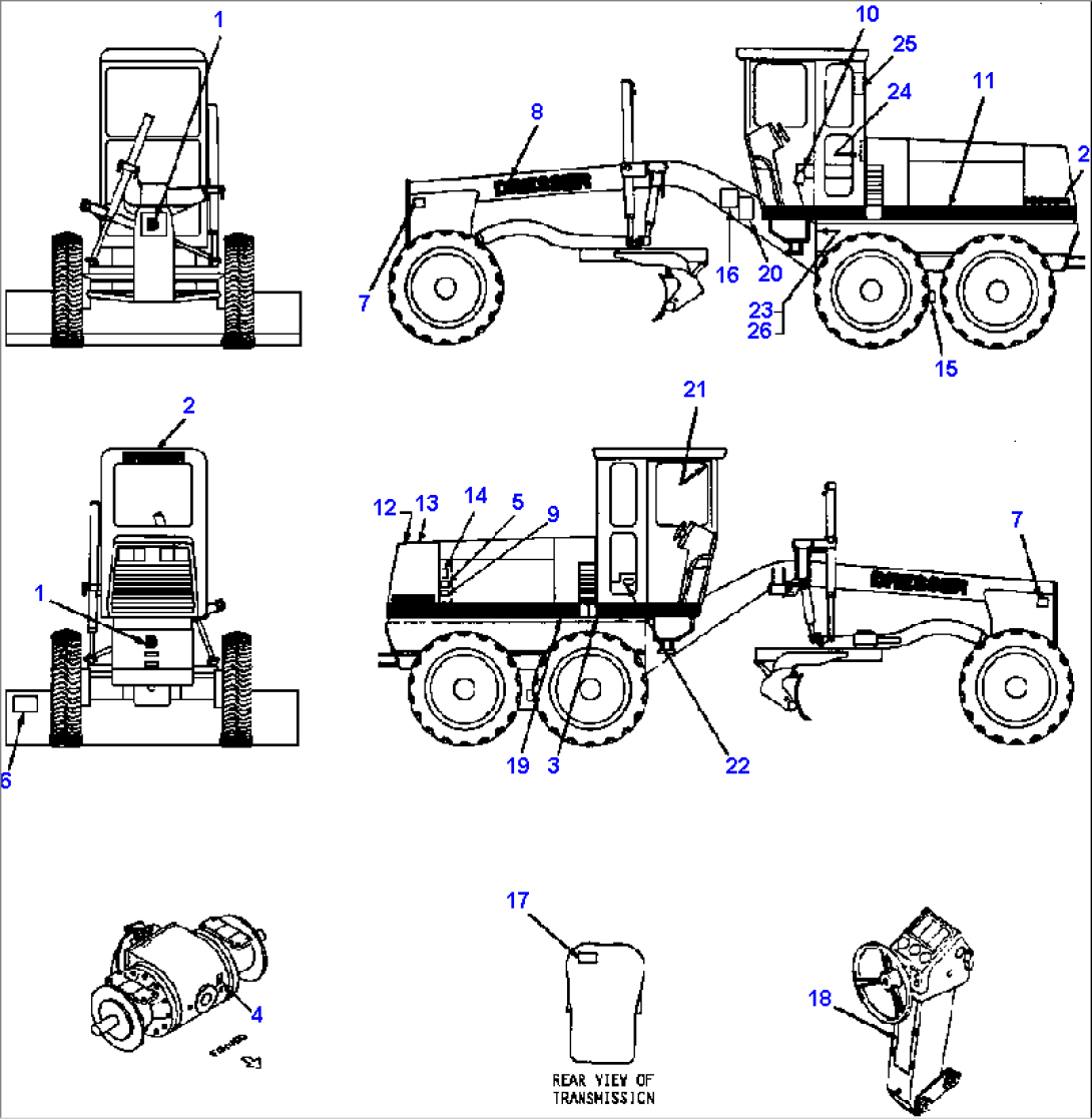 DRESSER DECALS - 870 R.H. BIASED BLADE SUSPENSION WITH AWD