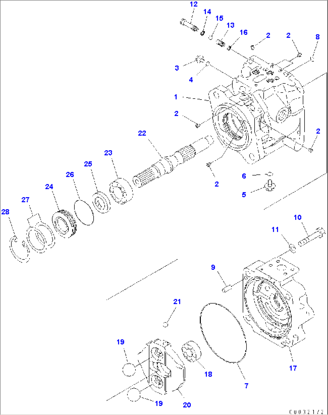 LOADER PUMP (1/4) (SN (DLV00001)-UP AND SN (KLV00001)-UP)