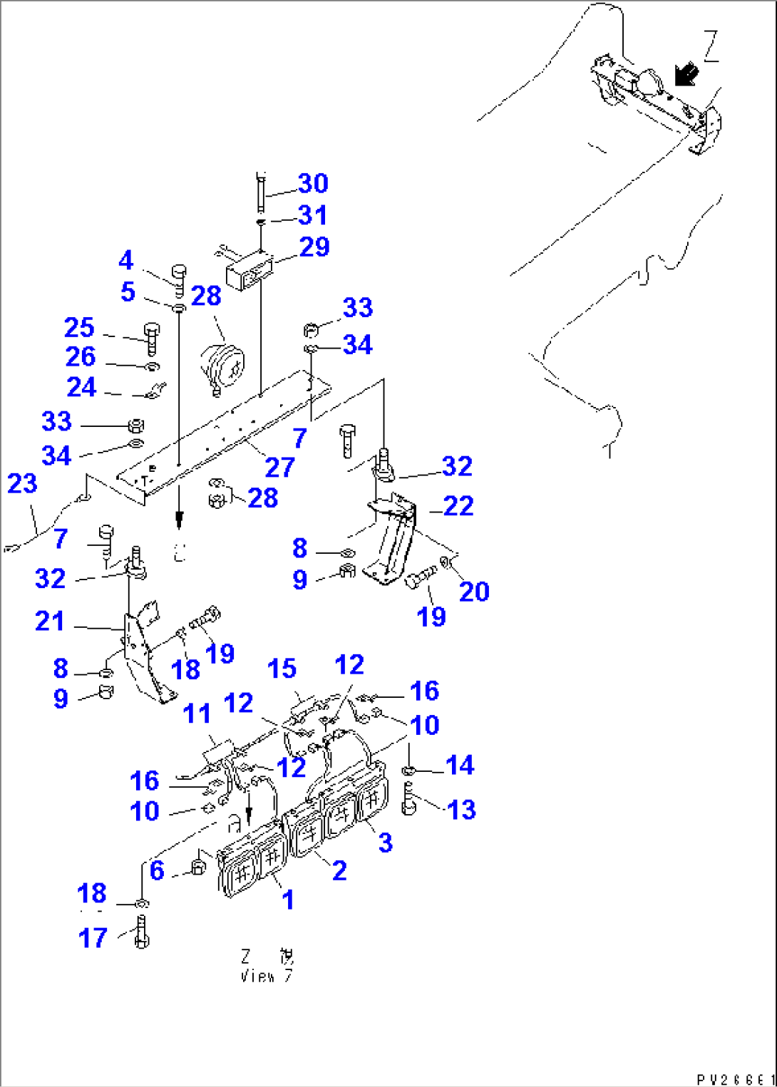 ELECTRICAL SYSTEM (OUTSIDE CAB) (10/10) (FOR AUTO LUBRICATION)(#4626-)