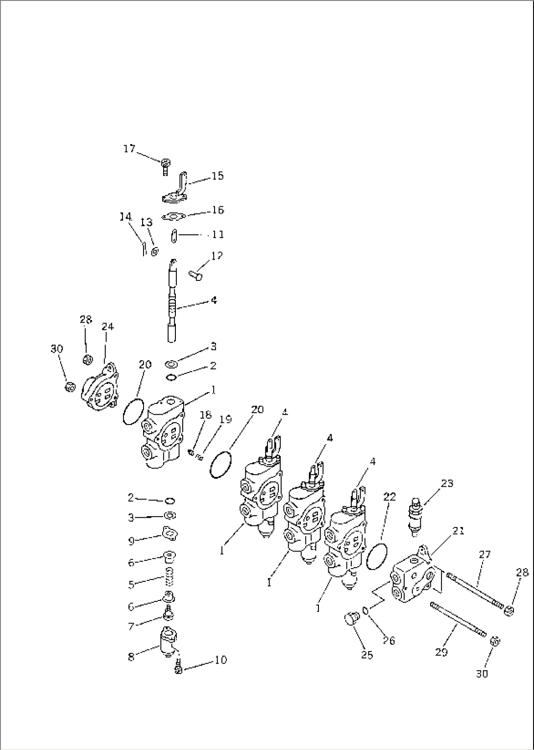 HYDRAULIC CONTROL VALVE¤ R.H. (4-SPOOL)