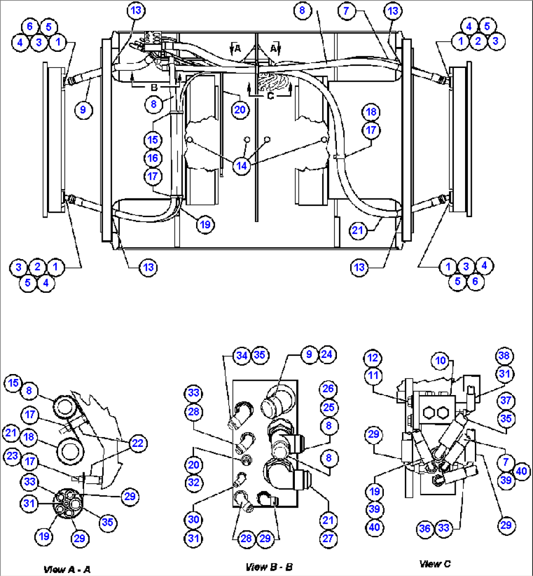 REAR AXLE HYDRAULIC PIPING
