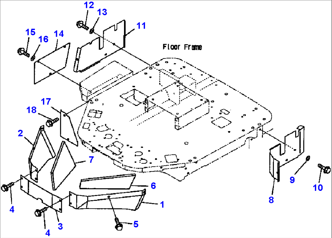 FIG NO. M4230-01A1 FLOOR COVER (WITH AIR CONDITIONING)