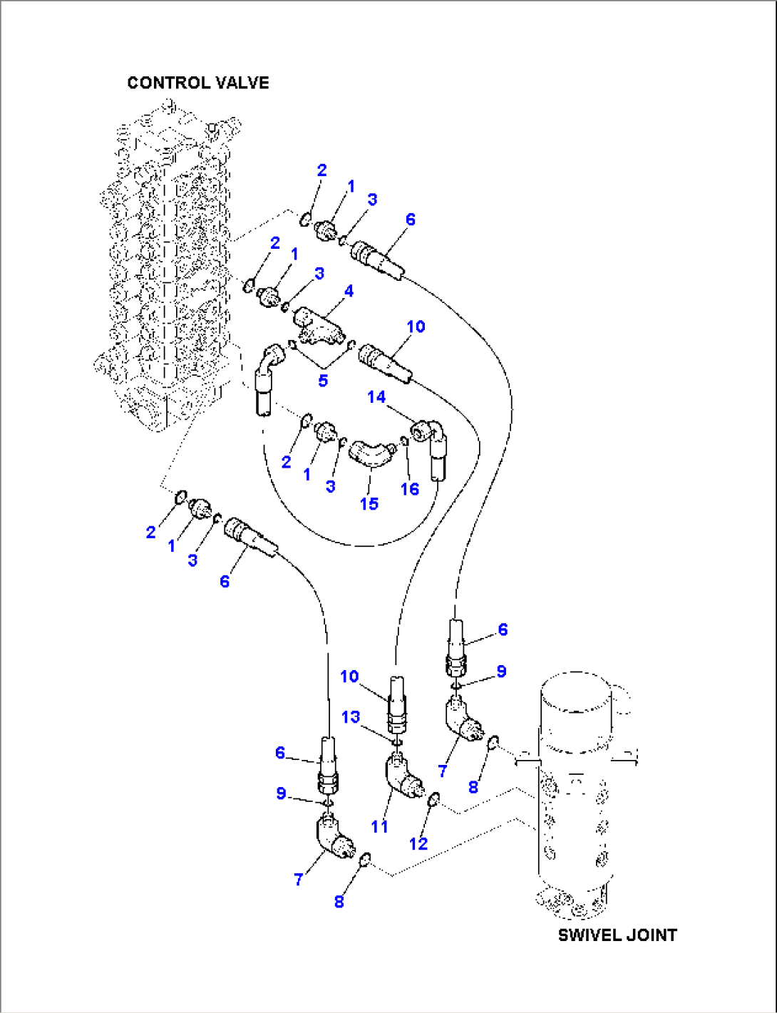 HYDRAULIC PIPING (OUTRIGGER SOLENOID VALVE LINE) (REAR)