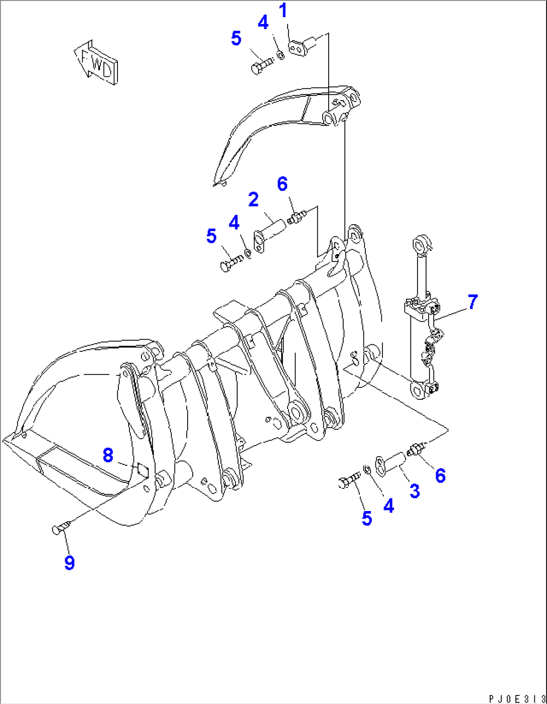 LOG GRAPPLE (MOUNTING)(#54101-)